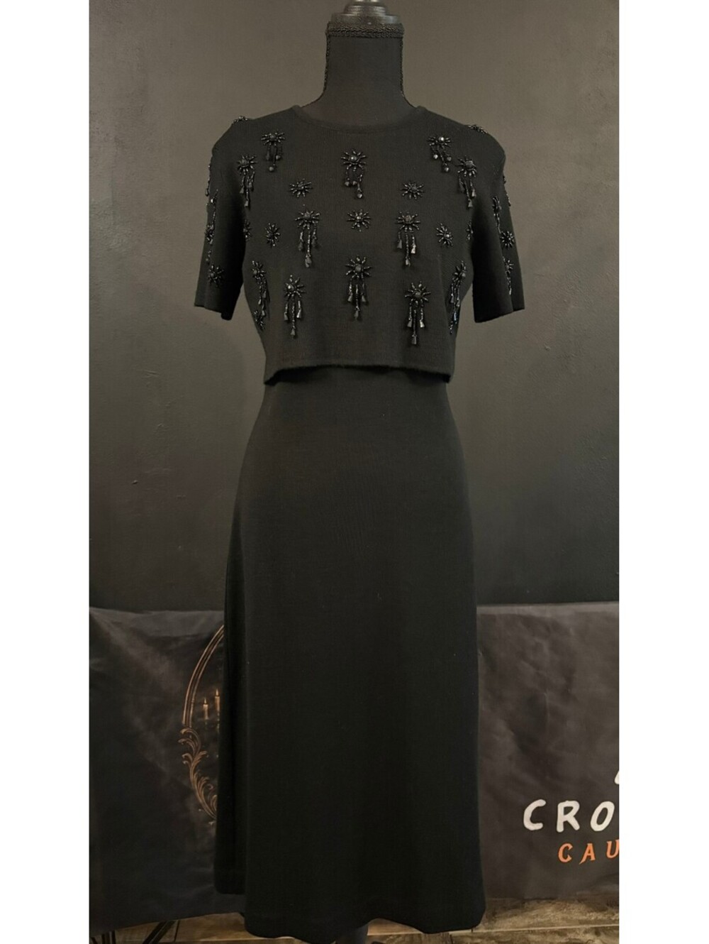 Vintage -Nina Charles- For Kasper ASL, Wool Blend Dress, Size S